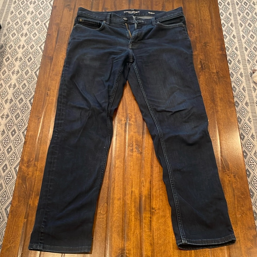Banana Republic Traveler Dark Wash Slim Denim